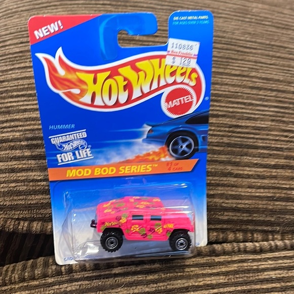 1996 Hot Wheels #396 Mod Bod Series 1/4 HUMMER Pink w/Chrome CT Spoke Wh… - Picture 1 of 3